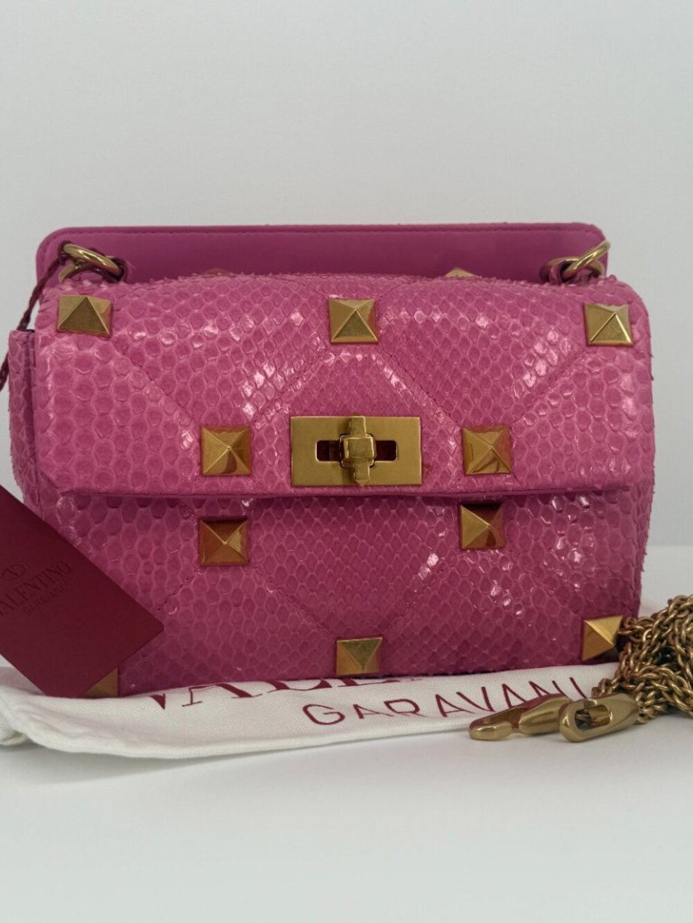 Valentino Garavani Genuine Python Roman Stud - Medium - Picture 15 of 15